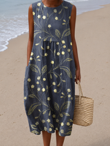 Navy & Goud Bloemen