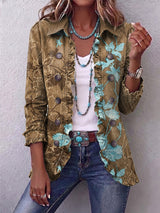 Olijf & Turquoise Bloemen